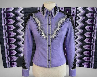 Custom Crystal Show Shirt and Wool Saddle Pad Set