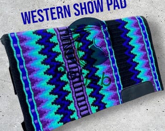 Custom Western Show Saddle Pad – Personalized Embroidery, Crystals, Breathable Material