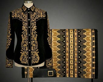 Western show pad saddle blanker with show shirt full black