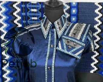 Custom Horse Show Shirt – Personalized Embroidery, Crystal Embellishments, Breathable Fabric