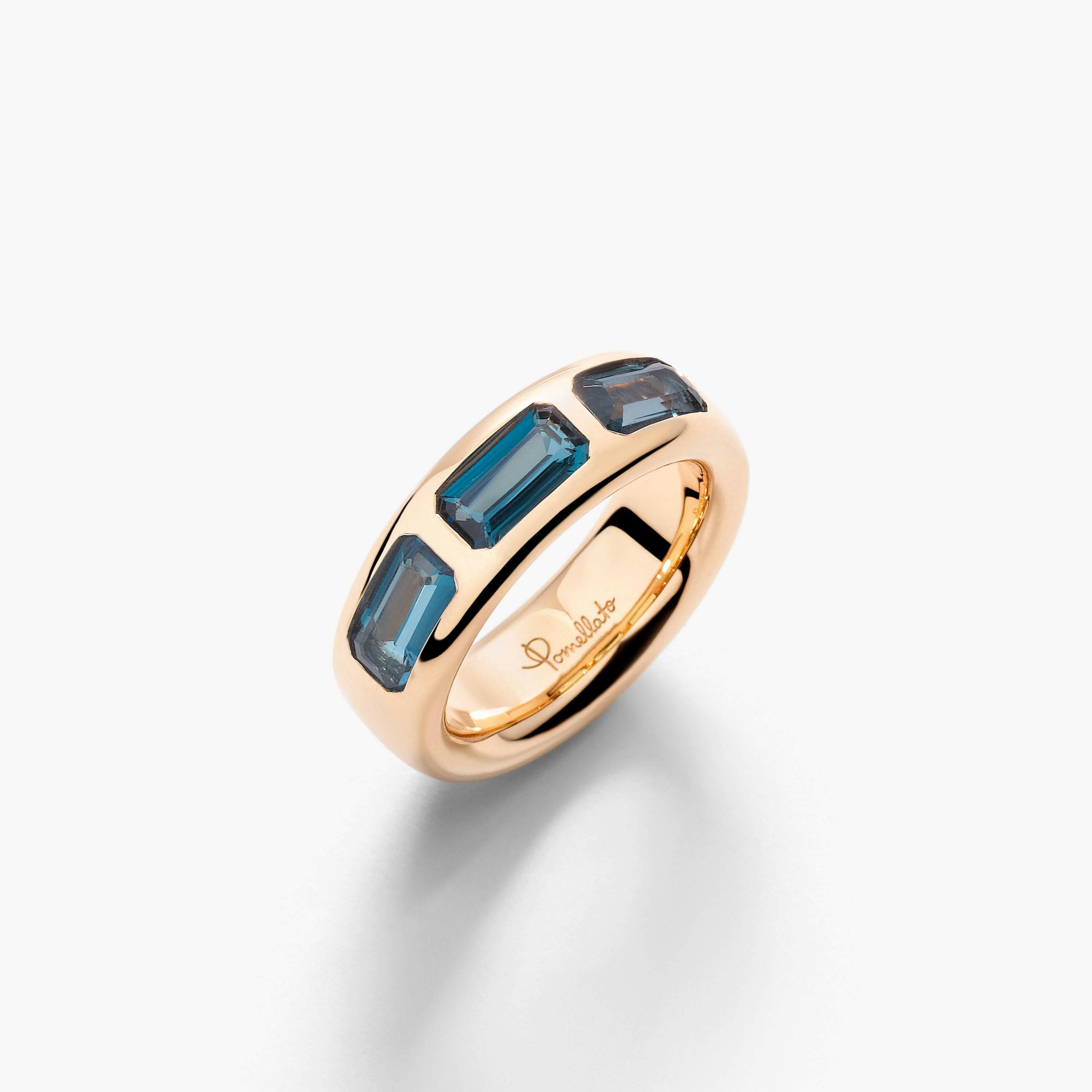 Bague En Or 18 Carats Jaune Sertie D'une Topaze (2x1 Cm) - Taille 54 - Occasion