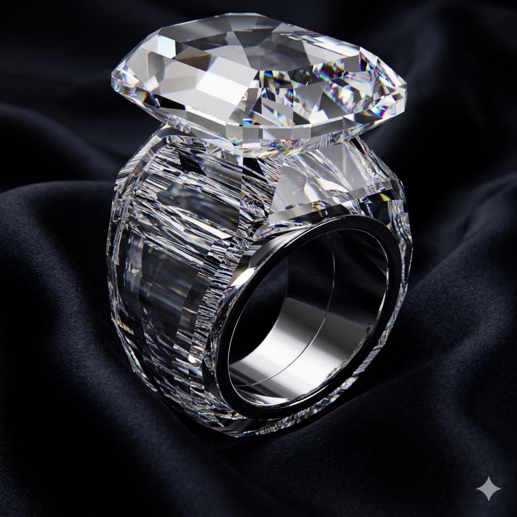 Huge swarovski ring - Etsy 日本