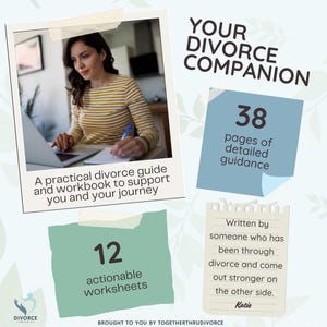 Divorce Guide & Workbook for Parents Navigating Mediation - Co-parenting Separation Planning Tool