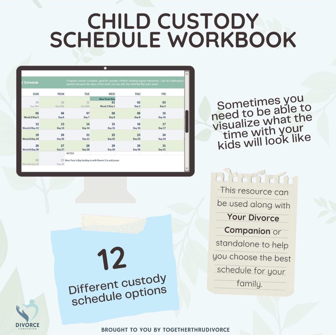 Custody Schedule Examples and Templates Your Divorce Companion Addon