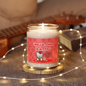 Vela Hello Kitty | Vela de soja perfumada, 255g para os amantes da Hello Kitty