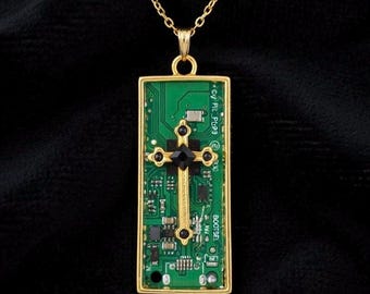CODICE SORGENTE Collana in ossidiana con circuito stampato reale realizzata con Raspberry Pi