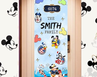Door Banner for Disney Cruise, Cruise Decor, Stateroom Decoration Editable Canva Template