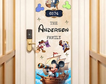 Pirates Cruise Door Banner Template | Editable Canva Cruise Door Banner | Printable Cruise Cabin Door Decor |  Editable Canva Template