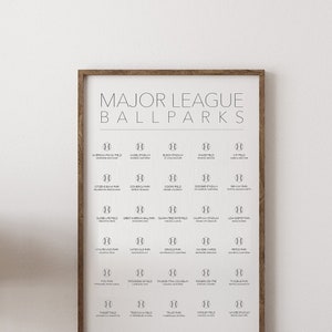 Baseball Stadium Print, Fill in the Blank, Major League Stadium, Major League Baseball Print, Ballparks Print