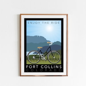 Fort Collins Enjoy the Ride Bike 18x24 Poster