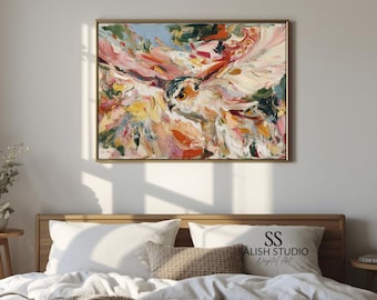 Abstract Bird in Flight Print, Colorful Contemporary Wall Art (Digital Download)
