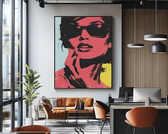 Retro Glamour Pop-Art Portrait - Mid-Century Female Art (Digital Download)