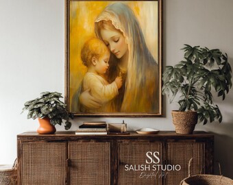 Madonna and Child Portrait – Vintage Spiritual Wall Art (Digital Download)