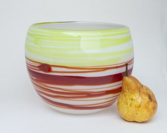 Red and Green Abstract Wrap Bowl