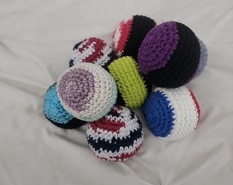 CROCHETED Hacky Sack! NEW COLORS!!!!