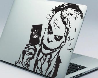 Joker MacBook Decal• Matte Black Minimalist Dark Artistic Laptop Sticker