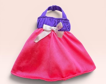 Vintage Barbie Pink and Purple Dress Silver Bow | Mattel 1990s
