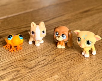 CHOOSE Y2K Authentic Littlest Pet Shop LPS Bull Terrier Frog Basset Greyhound Hasbro