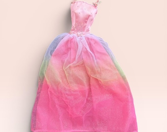Vintage Barbie Rainbow Princess Pink Fashion Dress 1999 | Mattel #26757