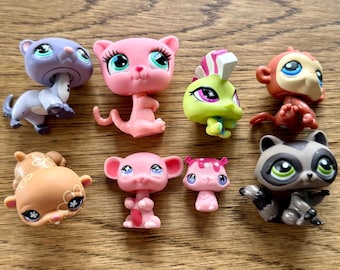 CHOOSE Littlest Pet Shop LPS | 2000s Hasbro Ferret Monkey Raccoon Possum Caterpillar Hamster Mouse