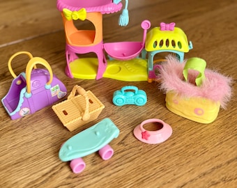2000s Y2K LOT Littlest Pet Shop Accessories LPS Playset Furniture Bundle