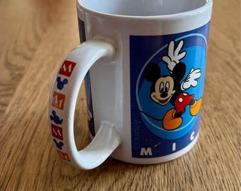 Vintage Mickey Mouse Disney Mug Classic Cartoon Collectible Cup