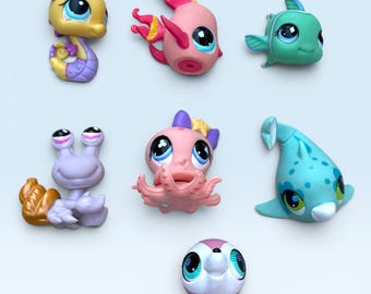 CHOOSE Littlest Pet Shop Sea Pets | Crab Dolphin Fish Octopus | Authentic LPS Y2K