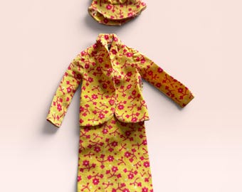 Vintage Barbie Travel Togethers Outfit #1688 | 1967 Japan | Jacket Skirt Hat