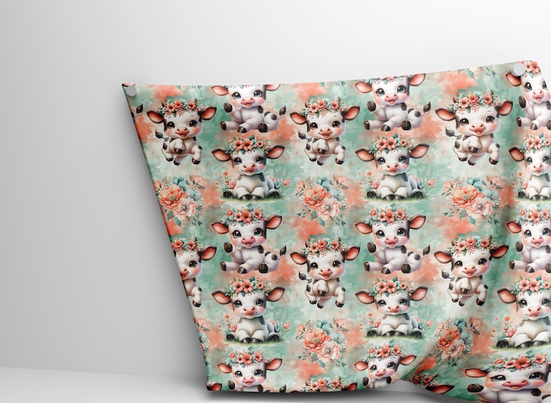 Repeatable Cow Pattern Adorable Cows | Seamless Patterns | Instant Download | Printable ...