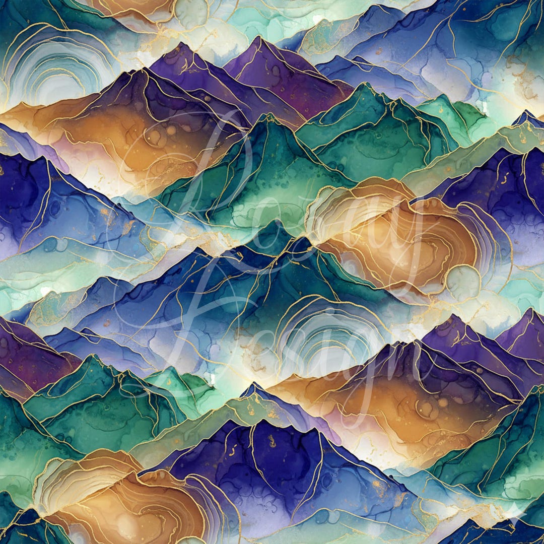 Agate Mountains | Seamless Patterns | Instant Download | Printable ...