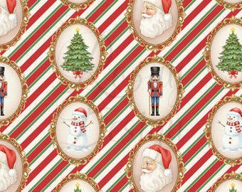 Christmas Cameo | Christmas | Seamless Patterns | Instant Download | Printable Digital Paper | Repeating Pattern