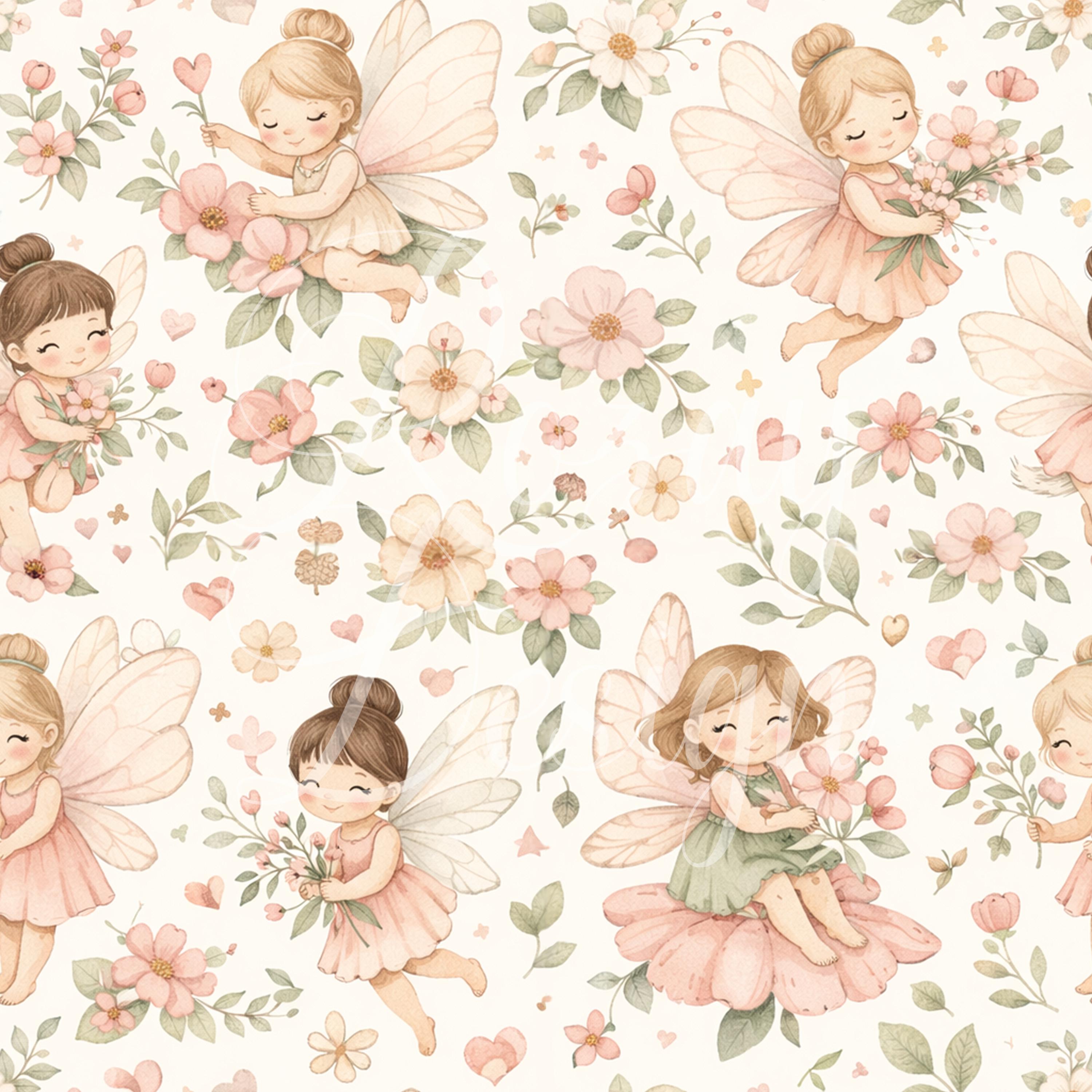 Sweet Fairies | Seamless Patterns | Instant Download | Printable ...