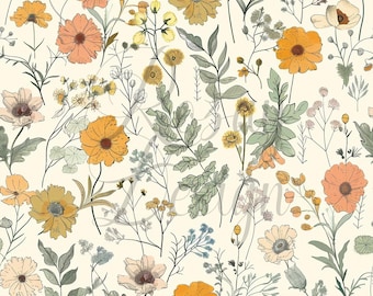 Vintage Florals | Seamless Patterns | Instant Download | Printable Digital Paper | Repeating Pattern