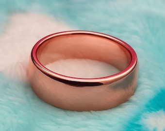Handmade Pure Copper Dome Ring, Wide Band
