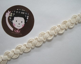 Natural 25 Metres × 10mm French Cotton Braid Lace Trim