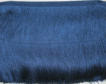 By The Yard Navy Blue 1.25/" Brush Fringe Trim Evening Sky