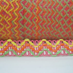5 yards Pink Ribbon, colorful ribbon, wholesale trim, boho ribbon, pink ribbon, pink trim, pink braided, bohemian ribbon, boho trim, yellow