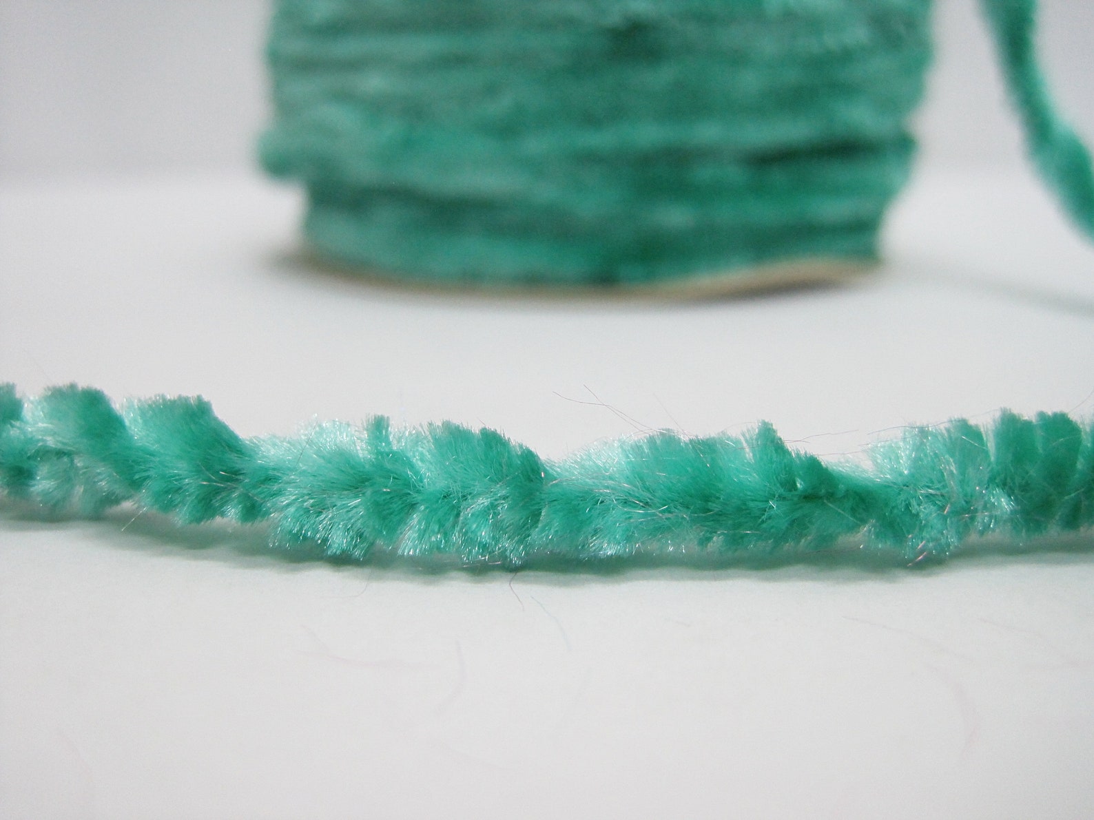 5 yard Aqua Green Chenille Cord Chenille trim velvet trim Etsy