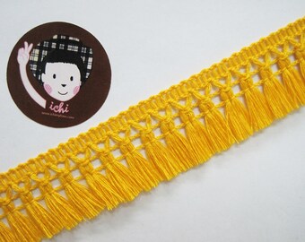 5 Yards 1-1/4" Orange Tassel Trim