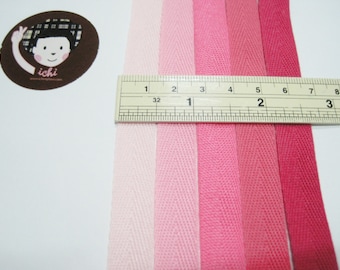 5 yards 1/2" Pink Herringbone Tape, Pink Twill Tape Pink Cotton Tape, Cotton Ribbon, Cotton Twill Tape, twill tape for masks, pink ribbon