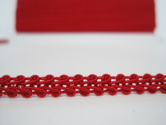 Gimp Braid Woven Ornamental Trim 5//8 Inch, Red 10 Yards