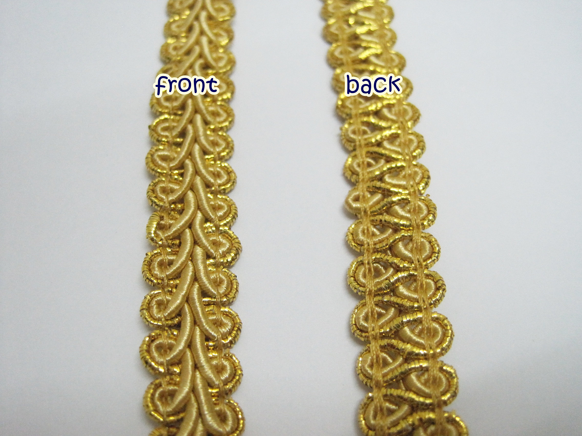 AHANDMAKER 12 Yards Gold Gimp Braid Trim, 1/2 Inch Metallic Braid