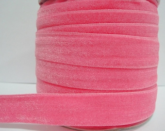 5 yards 7/8 "Pink Velvet Ribbon, Pink Velvet Ribbon, Ribbon, Ribbon, Ribbon lot, Wholesale Ribbon, Pink Velvet trim, Velvet ribbon, Pink Ribbon