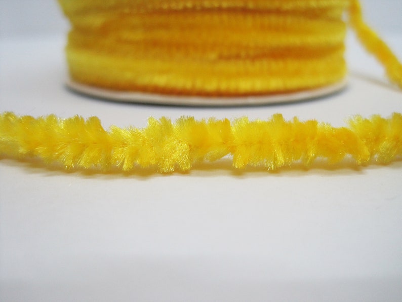 5 Yard Bright Yellow Chenille Cord Chenille Trim Velvet Etsy