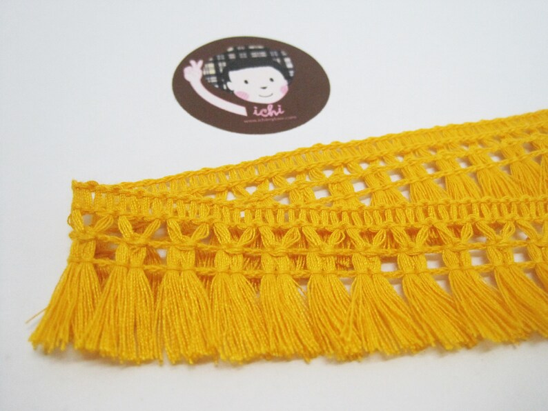 5 Yd 11/4 Orange Cotton Tassel Trim Orange Trim Etsy