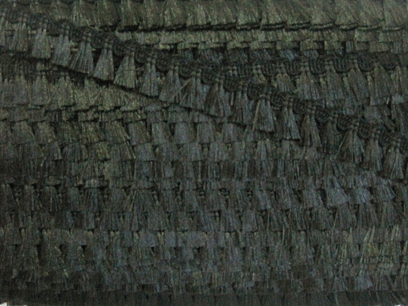 5 Yards Black Mini Tassel Trim Shiny Tassel Trim Black Trim Etsy