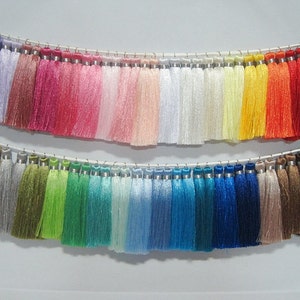 20 Pcs SELECT COLOR Long Silk Tassel & SELECT Jump Ring with Silver Wrap, Wholesale Tassels, jewelry making, silk tassel, tassel garland