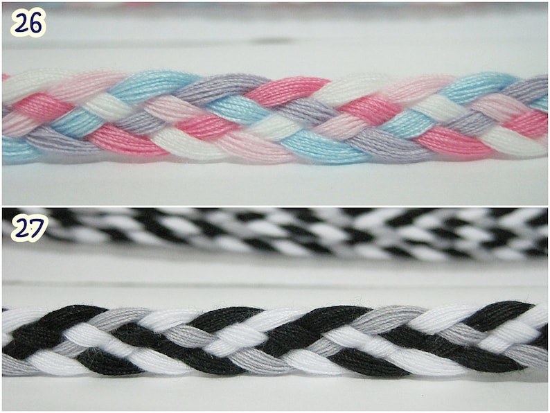 5 Yards Braided Trim, Multicolored Trim, Flat Braided Cord, Braided ...