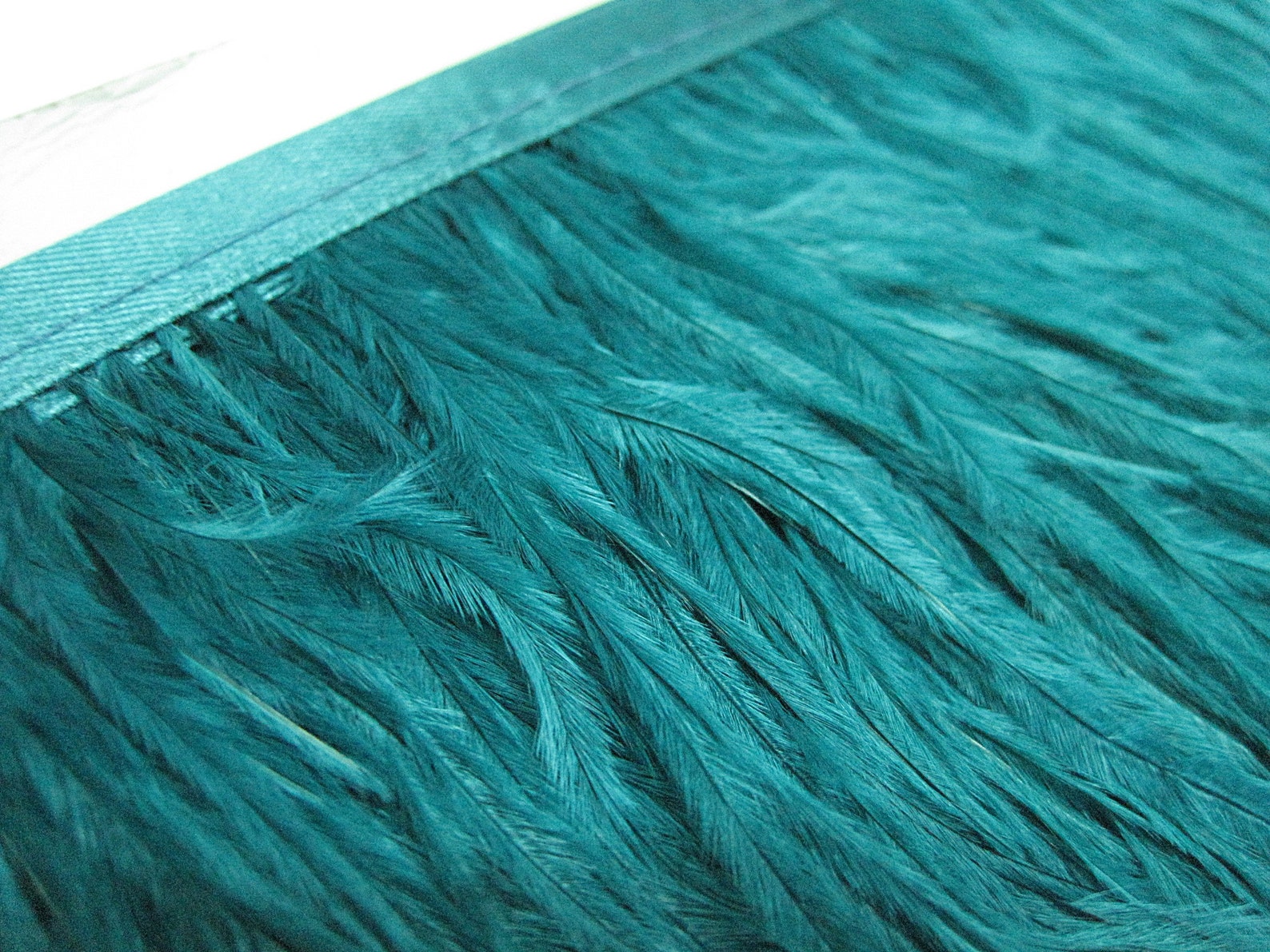 1 Yard Ostrich Trim Teal Fringe Ostrich Feather Ostrich Etsy