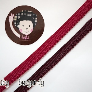 5 Yards Red Lip Cord Piping, edge piping, decorative edging, lip cord edge, upholstery edging, Flanged piping cord, twisted lip cord, ruby
